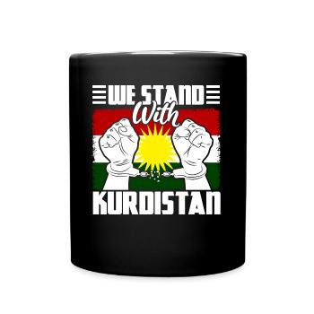 Kurdistan Kurde Menschenrechte Geschenk - Tasse einfarbig - Schwarz - Vorne