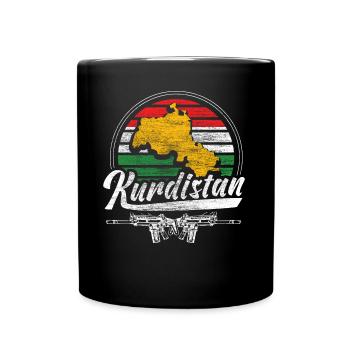 Kurdistan Freiheit Geschenkidee - Tasse einfarbig - Schwarz - Vorne