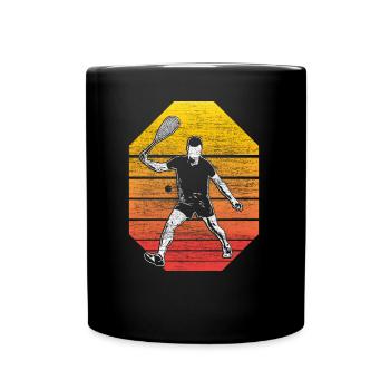 Squash Squashspieler Spiel - Tasse einfarbig - Schwarz - Vorne