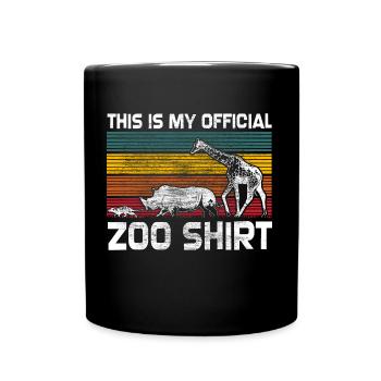 Zoo Zoobesucher Tiere Geschenkidee - Tasse einfarbig - Schwarz - Vorne