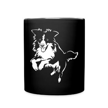 Border Collie "Black Edition" - Full Colour Mug - black - Front
