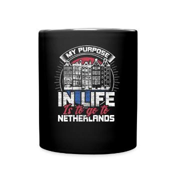 Netherlands Tulips Pride - Full Colour Mug - black - Front