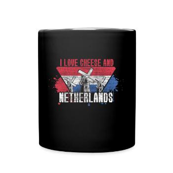 Netherlands Coat of Arms Gift Idea - Full Colour Mug - black - Front