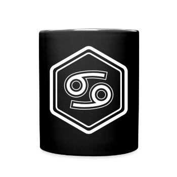 Sternzeichen Krebs Symbol Hexagon Vektor - Tasse einfarbig - Schwarz - Vorne