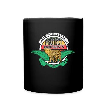 Rainforest Climate Change Travel Gift Idea - Full Colour Mug - black - Front