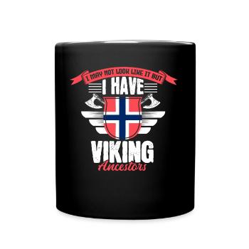 Norway Viking Roots Gift - Full Colour Mug - black - Front