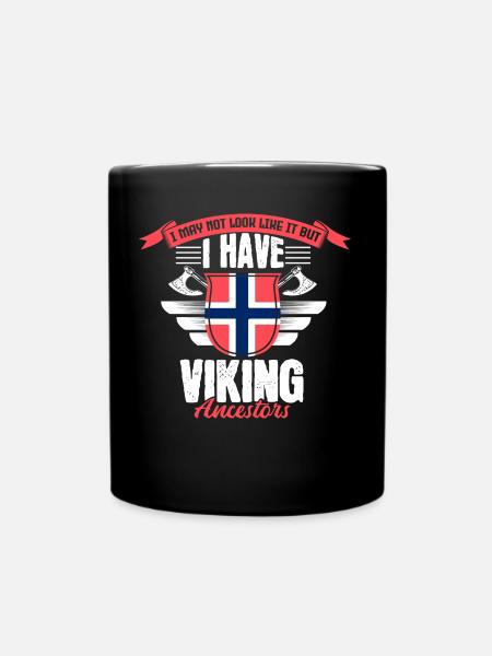 Norwegen Vikinger Wurzeln Geschenk - Tasse einfarbig - Schwarz
