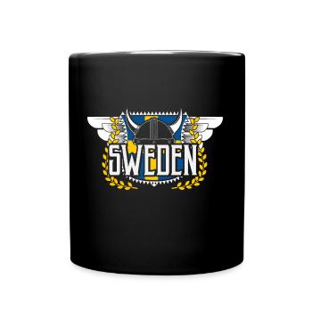 Schweden Vikinger Europäische Union Geschenkidee - Tasse einfarbig - Schwarz - Vorne