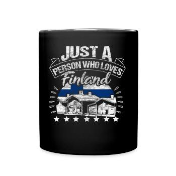 Finnland Finnin Polarkreis Geschenk - Tasse einfarbig - Schwarz - Vorne