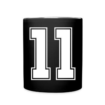 11 number jersey - Full Colour Mug - black - Front