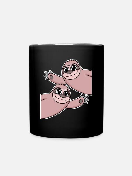 Sloth Sloths - Full Colour Mug - black