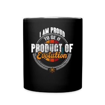 Evolution Man History Gift Idea - Full Colour Mug - black - Front