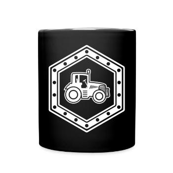 Tractor symbol to design yourself - Full Colour Mug - black - Front