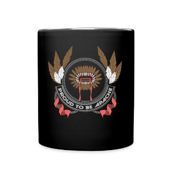 Plumes indiennes indigènes - Mug uni - noir - Devant
