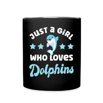 Dolphin Dolphin - Full Colour Mug - black - Front