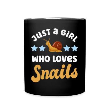 Schnecke Schnecken - Tasse einfarbig - Schwarz - Vorne
