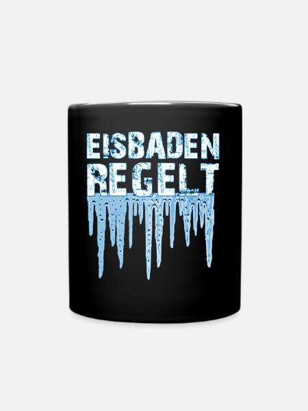 eisbaden - Tasse einfarbig - Schwarz
