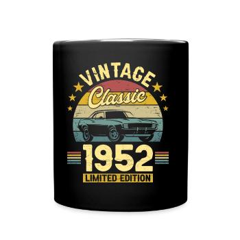 Vintage 1952 Original Anniversary 70 Years - Full Colour Mug - black - Front