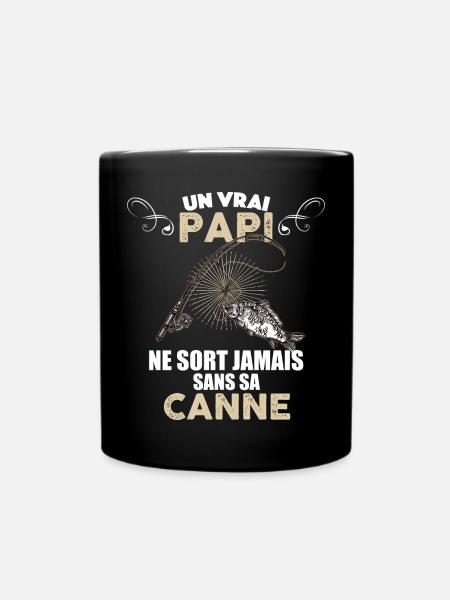 Papi canne à pêche - Mug uni - noir
