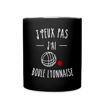 je peux pas j ai boule lyonnaise - Mug uni - noir - Devant