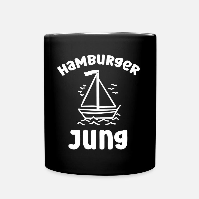 Hamburger Jung Moin bin neu hier Baby Hamburg - Tasse einfarbig - Schwarz