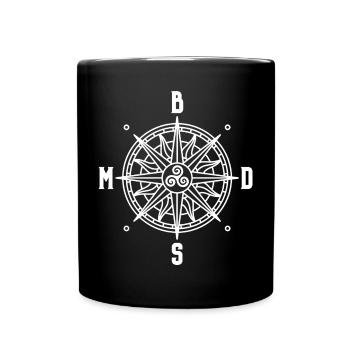 BDSM Triskele Emblem Compass SM Gift - Full Colour Mug - black - Front