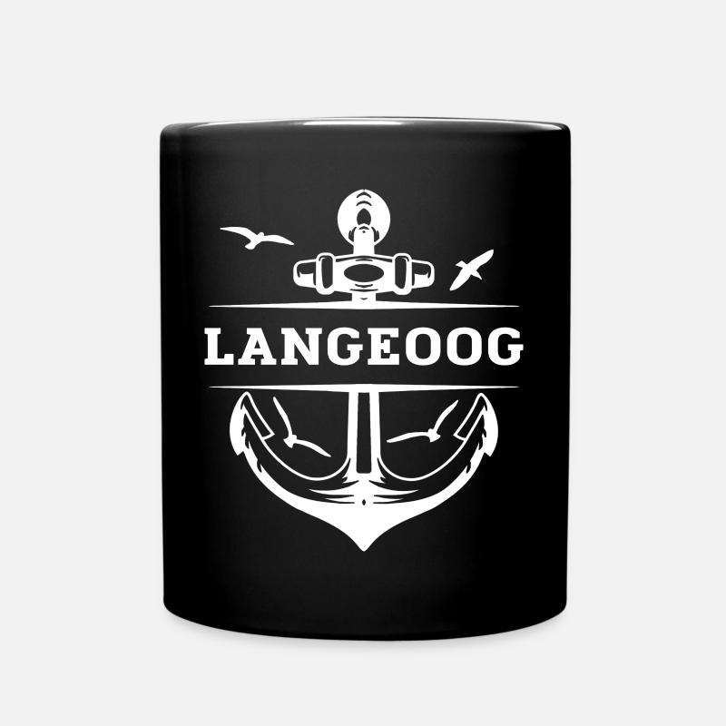 Langeoog - Tasse einfarbig - Schwarz