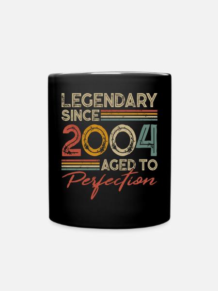 2004 Vintage Vintage Anniversaire Rétro Cadeau - Mug uni - noir
