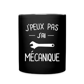 je peux pas j'ai mécanique - Mug uni - noir - Devant