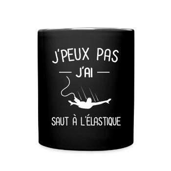 je peux pas j'ai saut à l'élastique - Mug uni - noir - Devant