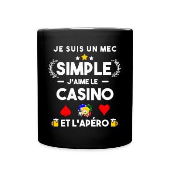 casino et apéro humour cadeau - Mug uni - noir - Devant