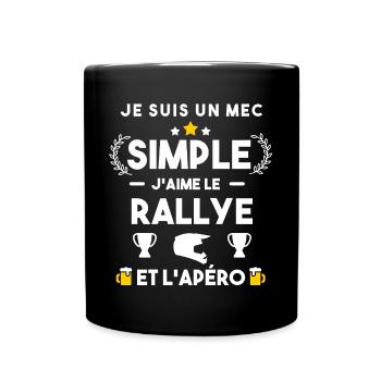 rallye et apéro humour cadeau - Mug uni - noir - Devant