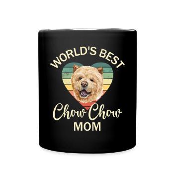 Hund Chow Chow - Tasse einfarbig - Schwarz - Vorne