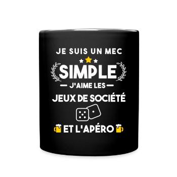 jeux de société et apéro humour cadeau - Mug uni - noir - Devant