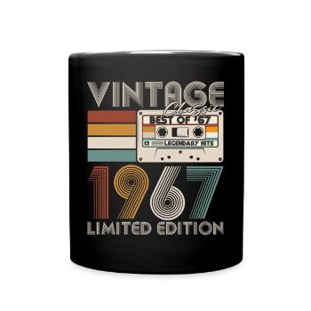 Vintage 1967 Vintage Born Anniversaire Rétro - Mug uni - noir - Devant