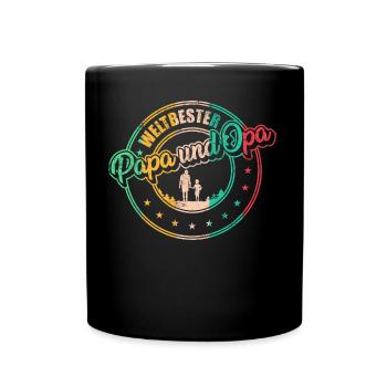 Papa Vater Vatertag Opa Geschenk - Tasse einfarbig - Schwarz - Vorne