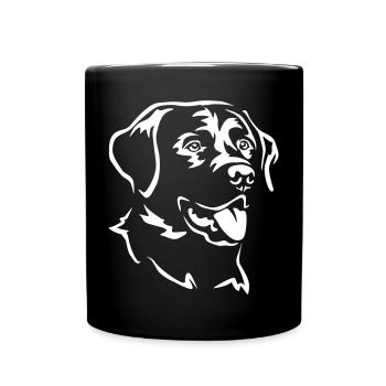 Labrador Head "Black Edition" - Full Colour Mug - black - Front