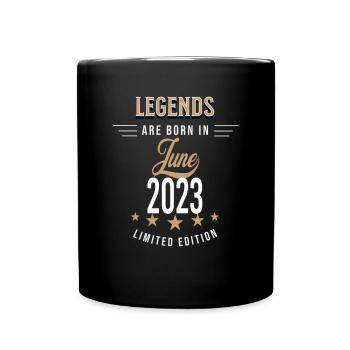 Legends are born in June 2023 - Mug uni - noir - Devant