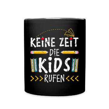 Lehrer Spruch Lustig Schule - Tasse einfarbig - Schwarz - Vorne