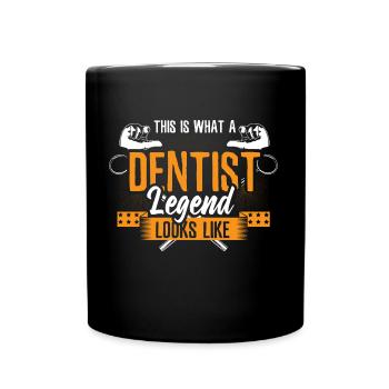 Dents de dentiste - Mug uni - noir - Devant