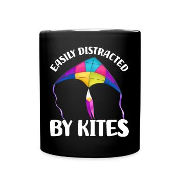 Drachensteigen Geschenke | Drachenfliegen Lassen - Tasse einfarbig - Schwarz - Vorne