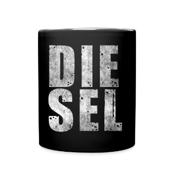 Diesel lettering design for diesel drivers - Full Colour Mug - black - Front