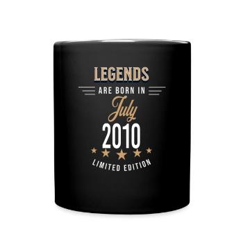 Legends are born in July 2010 - Mug uni - noir - Devant