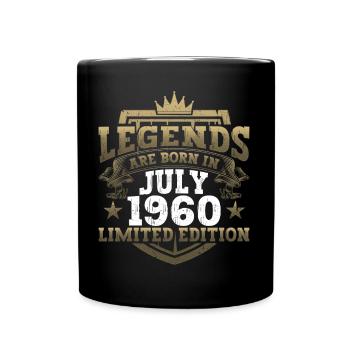 Légende Juillet 1960 62ème Anniversaire Cadeau Hommes - Mug uni - noir - Devant