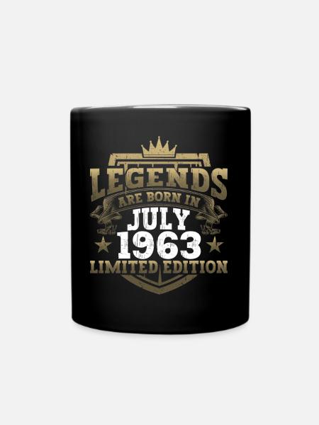 Legende Juli 1963 59. Geburtstag Geschenk Herren - Tasse einfarbig - Schwarz