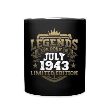 Légende Juillet 1943 79ème Anniversaire Cadeau Hommes - Mug uni - noir - Devant