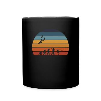 Retro Vintage Sunset Evolution FIGURE SKATING - Tasse einfarbig - Schwarz - Vorne