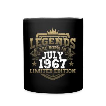 Légende Juillet 1967 55ème Anniversaire Cadeau Hommes - Mug uni - noir - Devant