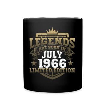 Légende Juillet 1966 56ème Anniversaire Cadeau Hommes - Mug uni - noir - Devant