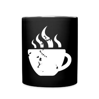 coffee coffee mug retro vintage café icon icon - Full Colour Mug - black - Front